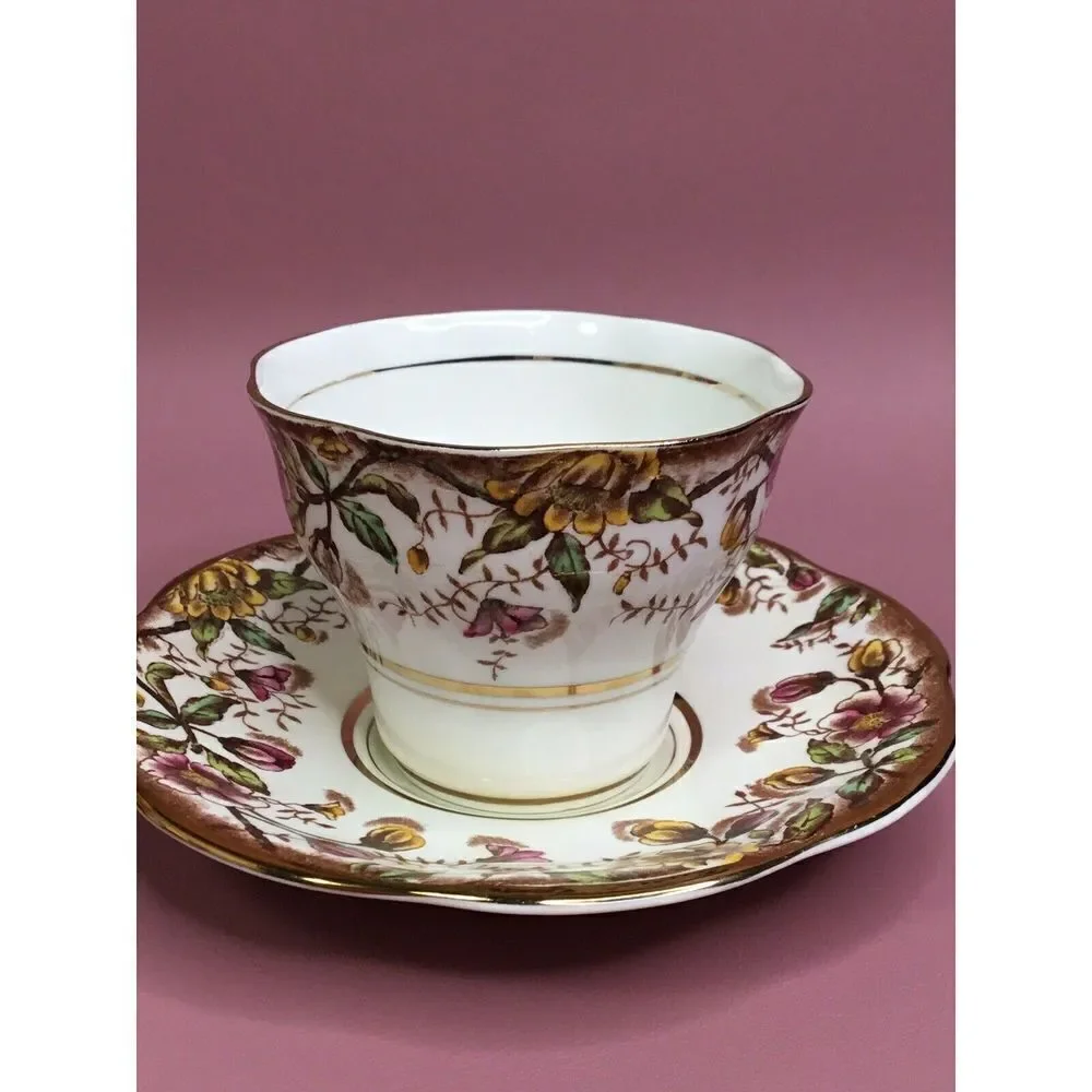 VINTAGE ROSINA DEMITASSE TEA COFFEE SET CUP & SAUCER SET ENGLAND FINE BONE CHINA